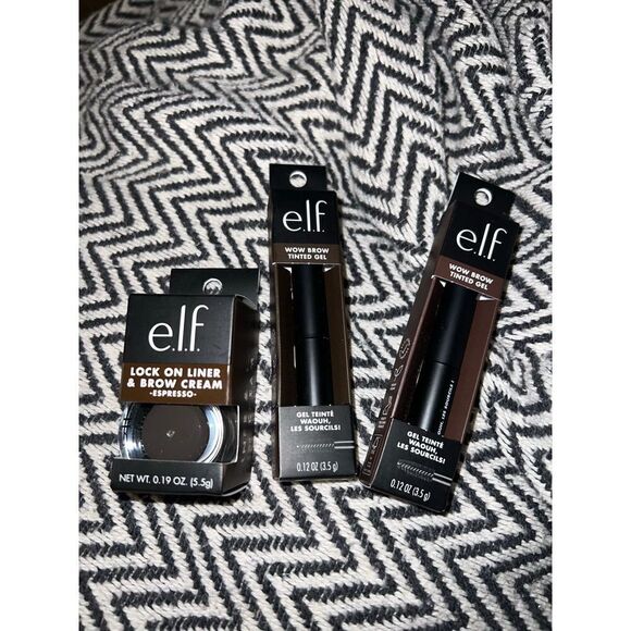 Elf Lock On Liner and Brow Cream & Elf Wow Brow Gel - Picture 1 of 12